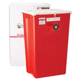 Healthfirst -Sharps Management Mailer System 18gal Red/White 17x12-1/4x24-1/2" Closing Lid Plastic Large Non-Sterile Disposable Each 1005940