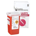 Healthfirst -Sharps Management Mailer System 1qt Red/White 3-3/4x3-3/4x6-1/2" Closing Lid Plastic Small Optional Countertop/Wall Mount Non-Sterile Disposable Each 1005950