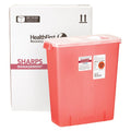 Healthfirst -Sharps Management Mailer System 3gal Red/White 14x6x14" Closing Lid Plastic Large Optional Countertop/Wall Mount Non-Sterile Disposable Adjustable Rotor Closure Each 1005970