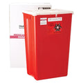 Healthfirst -Sharps Management Mailer System 18gal Red/White 17x12-1/4x24-1/2" Closing Lid Plastic Large Non-Sterile Disposable Each 1006020