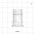 Sanitary Flange, Barbed, Natural - 1 inch/1.5 inch Standard; Fits 1 1/2 inch ID Tubing (1.5 inch, 38.1 mm) - 62500