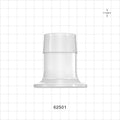 Sanitary Flange, Barbed, Natural - 2 inch Flange; Fits 1 1/2 inch ID Tubing (1.5 inch, 38.1 mm) - 62501