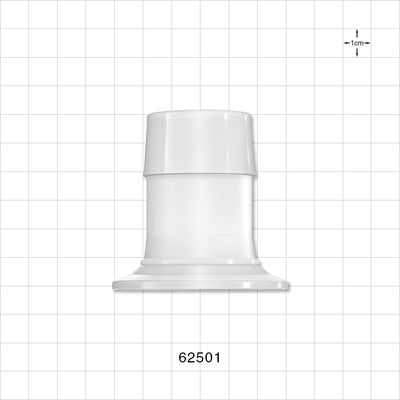 Sanitary Flange, Barbed, Natural - 2 inch Flange; Fits 1 1/2 inch ID Tubing (1.5 inch, 38.1 mm) - 62501