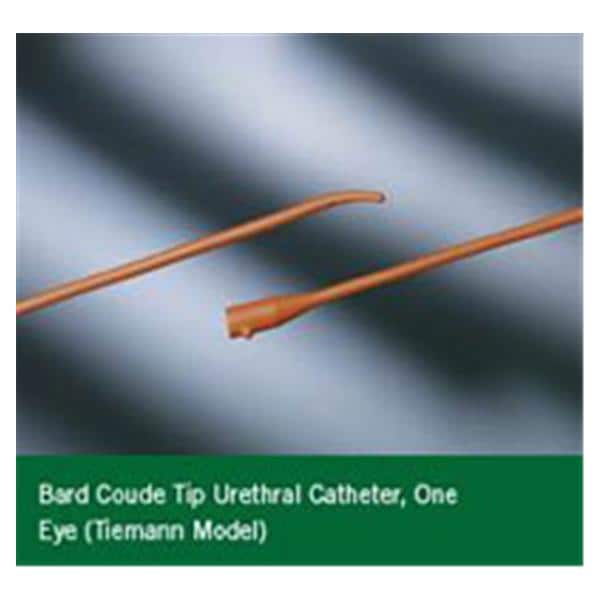Bard Medical Division Intermittent Catheter Coude Olive Tip Red Rubber Latex 20Fr - 010120