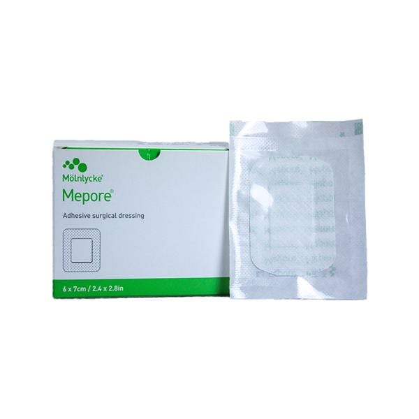 Molnlycke Healthcare Mepore Viscose/Polymer Blend Island Dressing 2.4x2.8" Sterile Self-Adhesive LF  - 670800