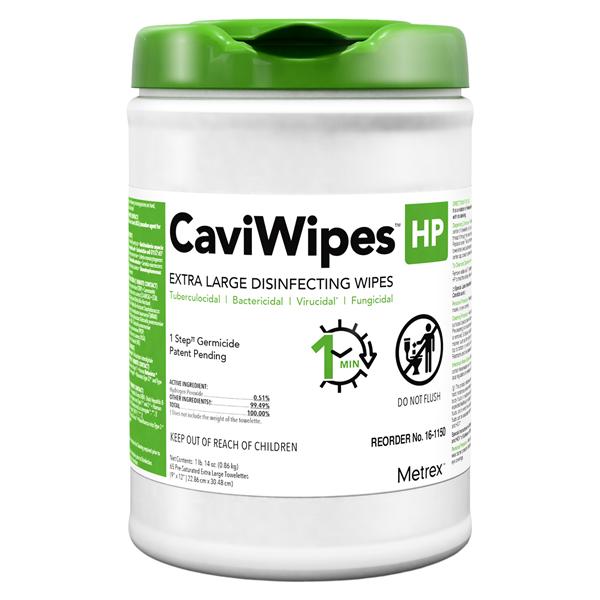 Metrex/TotalCare CaviWipes HP Surface Disinfectant Large Canister 160/Cn, 12 CN/CA - 16-1100