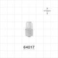 Male Luer Lock, Tubing Port, Clear - 0.158 inch ID (4.01 mm) - 64017