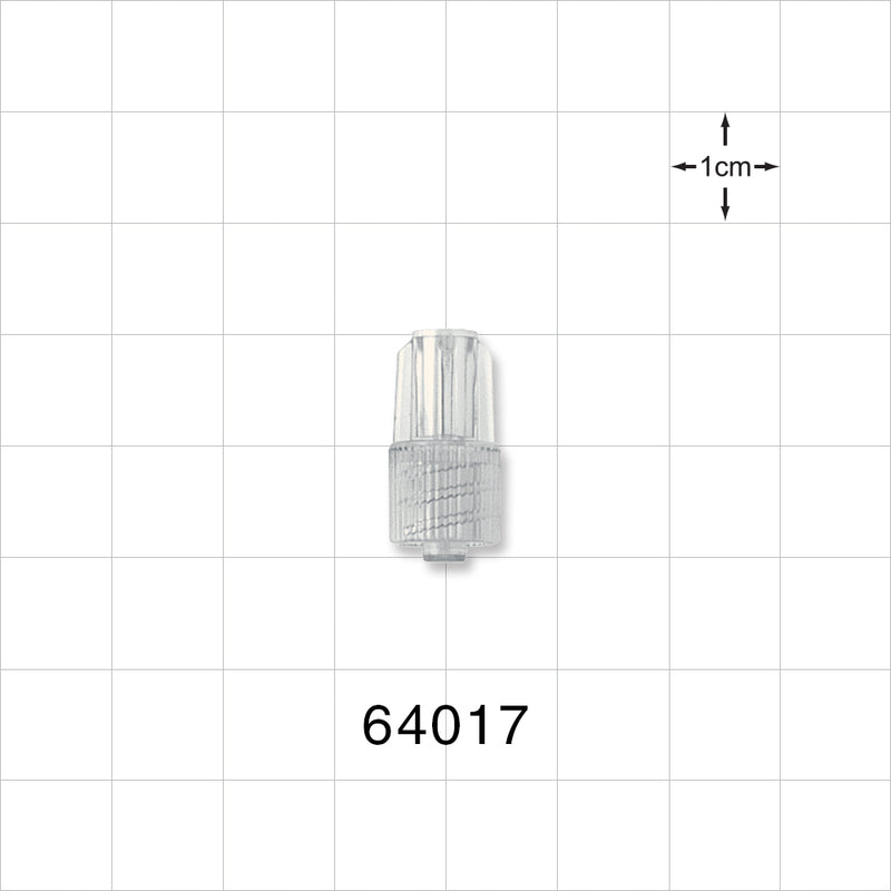 Male Luer Lock, Tubing Port, Clear - 0.158 inch ID (4.01 mm) - 64017