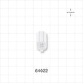 Male Luer Lock, Tubing Port, Clear - 0.186 inch - 0.19 inch ID (4.72 mm - 4.83 mm) - 64022