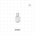 Female Luer Lock, Tubing Port, Clear - 0.19 inch - 0.186 inch ID (4.83 mm - 4.72 mm) - 64025
