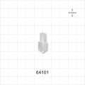 Y Connector, 3-Way, Parallel, Tubing Ports, Male Luer w/Spin Lock, Clear - 0.094 inch ID (2.39 mm) - 64101