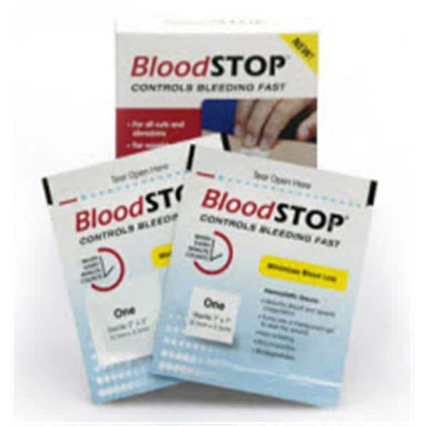 Lifescience Plus BloodStop Ix Cotton Gauze Pad 2x2" Sterile Adhesive LF, 10 BX/CA - BS-IX-14