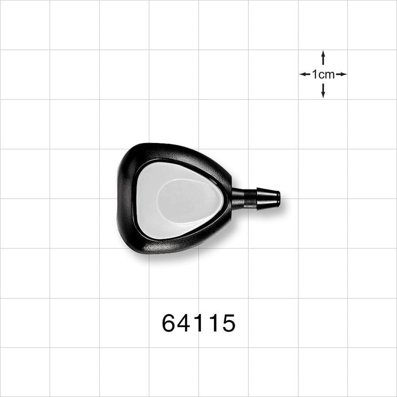 Bayonet Female Connector, Barbed, Black - Fits 1/8 inch ID Tubing (0.125 inch, 3.18 mm) - 64115