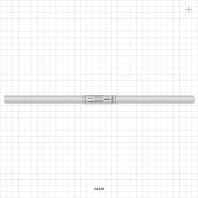 Quickseal Aseptic Disconnector on STHT-C Tubing - 1/4 inch ID x 3/8 inch OD (0.25 inch x 0.375 inch, 6.35 mmx 9.53 mm) x 12 inch Length w/Quickseal at 6 inches - 64129