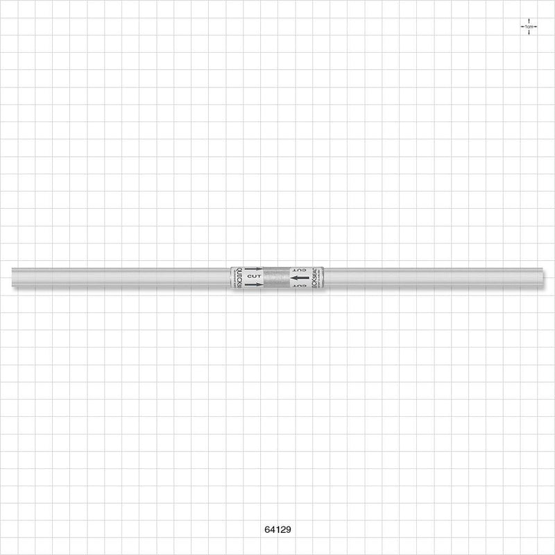 Quickseal Aseptic Disconnector on STHT-C Tubing - 1/4 inch ID x 3/8 inch OD (0.25 inch x 0.375 inch, 6.35 mmx 9.53 mm) x 12 inch Length w/Quickseal at 6 inches - 64129