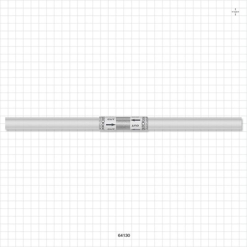 Quickseal Aseptic Disconnector on STHT-C Tubing - 3/8 inch ID x 5/8 inch OD (0.375 inch x 0.625 inch, 9.53 mm x 15.88 mm) x 12 inch Length w/Quickseal at 6 inches - 64130