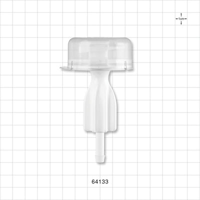 Opta SFT-D Connector, Male, Small Body, Barbed - Fits 1/4 inch ID Tubing (0.25 inch, 6.35 mm) - 64133