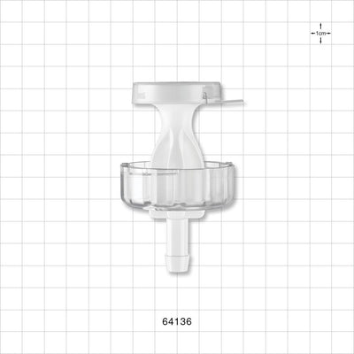 Opta SFT-D Connector, Female, Small Body, Barbed - Fits 3/8 inch ID Tubing (0.375 inch, 9.53 mm) - 64136