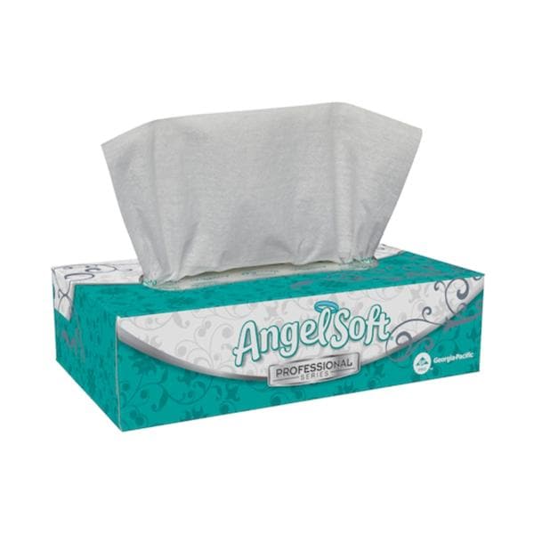 Georgia Pacific -Angel Soft PS Facial Tissue White 2 Ply Flat Box 100/Box, 30 BX/CA 48580