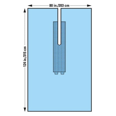 O & M Halyard -KC100 80x124" Sterile Surgical Drape Fenestrated 89532
