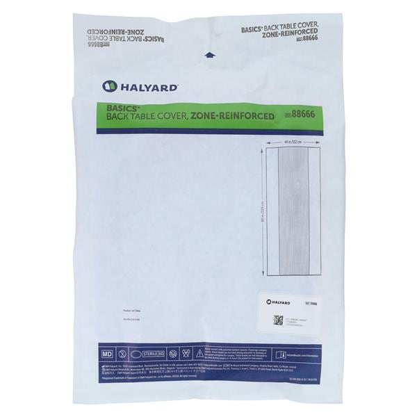 O & M Halyard -Basic 44x90" Sterile Back Table Cover Blue 88666