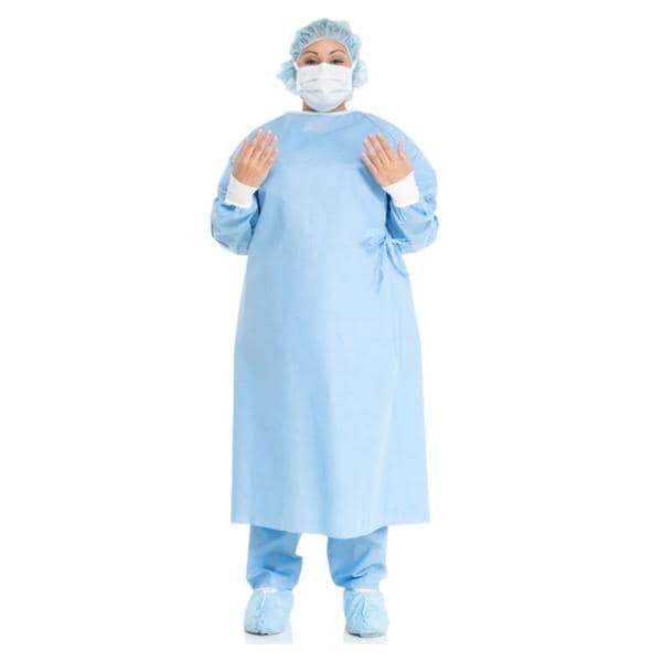 O & M Halyard Gown Non Reinforced Surgical Basics SMS Sz Standard / X Large Blue / White 20/Ca - 99285