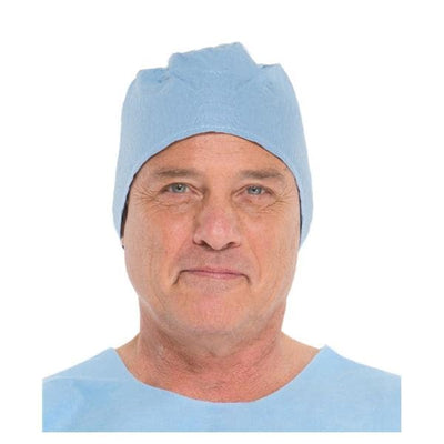 O & M Halyard  Surgical Cap Large Blue 100/Bx, 3 BX/CA — 69240