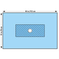 O & M Halyard -44x31" Sterile Surgical Drape 7cm Fenestrated 89471