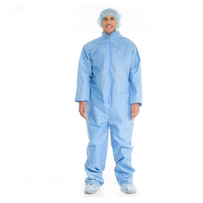 O & M Halyard Protective Coverall 3 Layer SMS X-Large Blue 24/Ca - 75641