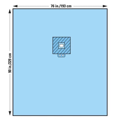 O & M Halyard -76X90" Sterile EENT Sheet Fenestrated 89421