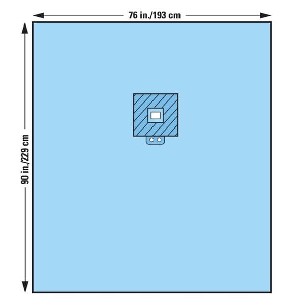 O & M Halyard -76X90" Sterile EENT Sheet Fenestrated 89421