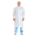 O & M Halyard Basic Lab Coat 3 Layer SMS Large Blue 25/Ca - 10032