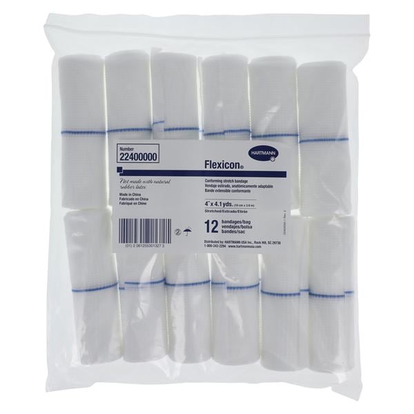 Hartmann USA -Flexicon Conforming Bandage Gauze 4"x4.1yd Non-Sterile 12/Bag, 8 BG/CA 22400000