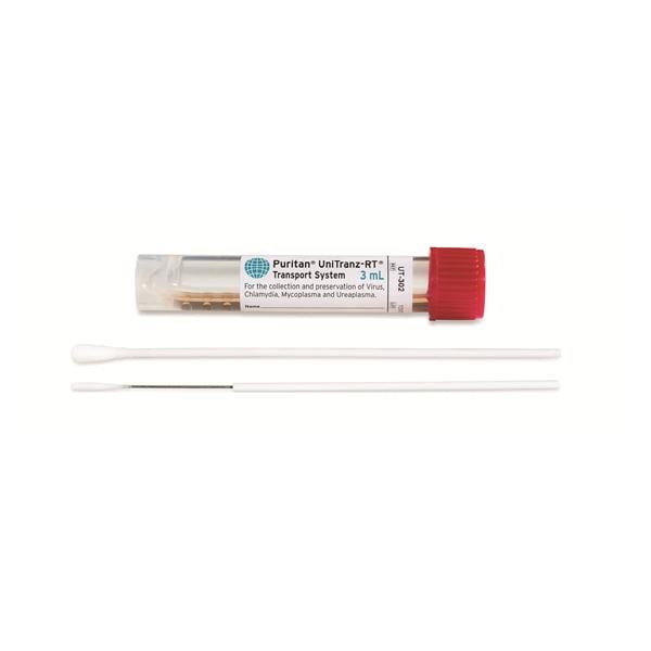 Puritan Medical Products UniTranz-RT Aluminum/Polystyrene Handle Spec Transport System 3mL Sterile 300/Case - UT-302