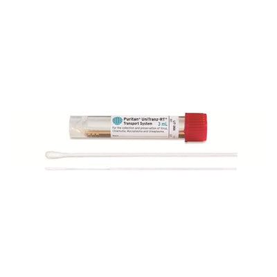 Puritan Medical Products UniTranz-RT Polystyrene Handle Specimen Transport System 3mL Sterile 300/Case - UT-366