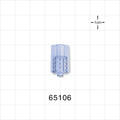 Male Luer Lock, Tubing Port, Clear - 0.158 inch - 0.14 inch ID (4.01 mm - 3.56 mm) - 65106