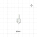 Male Luer Lock, Tubing Port, Clear - 0.065 inch - 0.055 inch ID/0.15 inch - 0.154 inch OD (1.65 mm - 1.4 mm/3.81 mm - 3.91 mm) - 65111