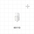 Male Luer Lock, Tubing Port, Clear - 0.159 inch - 0.156 inch ID (4.04 mm - 3.96 mm) - 65113