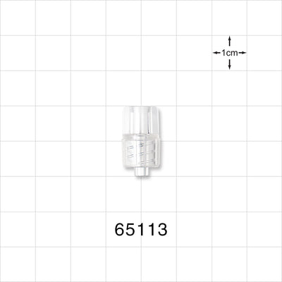 Male Luer Lock, Tubing Port, Clear - 0.159 inch - 0.156 inch ID (4.04 mm - 3.96 mm) - 65113