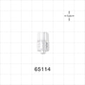 Male Luer Lock, Tubing Port, Clear - 0.128 inch - 0.125 inch ID (3.25 mm - 3.18 mm) - 65114