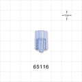 Male Luer Lock, Tubing Port, Clear - 0.142 inch - 0.136 inch ID (3.61 mm - 3.45 mm) - 65116