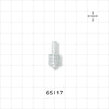 Male Luer Lock, Tubing Port, Clear - 0.134 inch ID/0.212 inch - 0.218 inch OD (3.40 mm/5.38 mm - 5.54 mm) - 65117