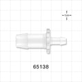 Straight Connector, Reducer, Barbed, Natural - Fits 1/2 inch x 1/4 inch ID Tubing (0.5 inch x 0.25 inch, 12.7 mm x 6.35 mm) - 65138
