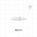 Straight Connector, Reducer, Barbed, Natural - Fits 3/16 inch x 1/8 inch ID Tubing (0.188 inch x 0.125 inch, 4.76 mm x 3.18 mm) - 65141