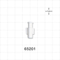 Female Luer Lock, Tubing Port, White - 0.156 inch - 0.153 inch ID/0.255 inch OD (3.96 mm - 3.89 mm/6.48 mm) - 65201