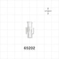 Female Luer Lock, Tubing Port, Clear - 0.101 inch - 0.096 inch ID (2.57 mm - 2.44 mm) - 65202
