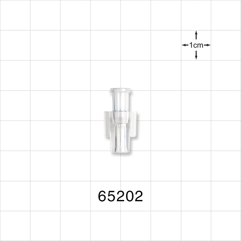 Female Luer Lock, Tubing Port, Clear - 0.101 inch - 0.096 inch ID (2.57 mm - 2.44 mm) - 65202