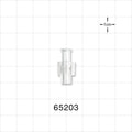 Female Luer Lock, Tubing Port, Clear - 0.124 inch - 0.12 inch ID/0.255 inch OD (3.15 mm - 3.05 mm/6.48 mm) - 65203