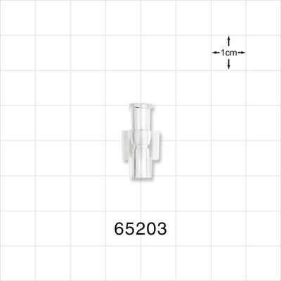 Female Luer Lock, Tubing Port, Clear - 0.124 inch - 0.12 inch ID/0.255 inch OD (3.15 mm - 3.05 mm/6.48 mm) - 65203