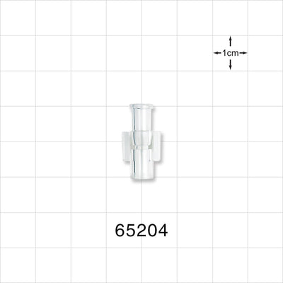 Female Luer Lock, Tubing Port, Clear - 0.159 inch - 0.156 inch ID/0.258 inch OD (4.04 mm - 3.96 mm/6.55 mm) - 65204